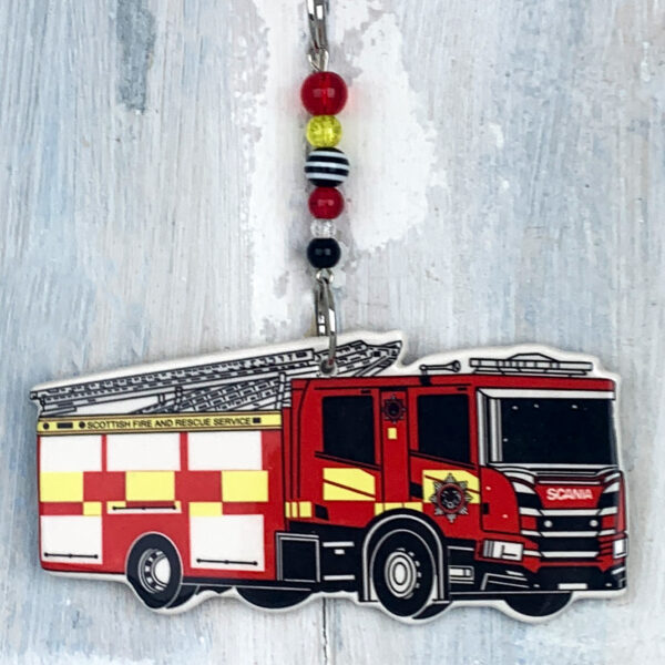 Scottish Fire Engine — handmade ceramic hanging decoration by Roelofs & Rubens